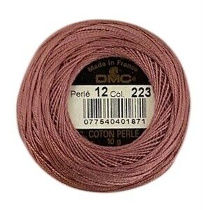 DMC Pearl Cotton 131 Yard Ball - Size 12 - Color 223 Light Shell Pink